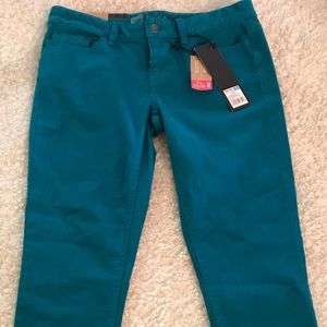 Teal Skinny Stretch Jeans